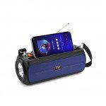 Wholesale Portable Bluetooth Speakers, Spot Lamp with Flashlight, FM Radio Wireless Bass Speaker with Solar Panel Charge for iPhone, Cell Phone, Universal Devices HFU19 (Black)