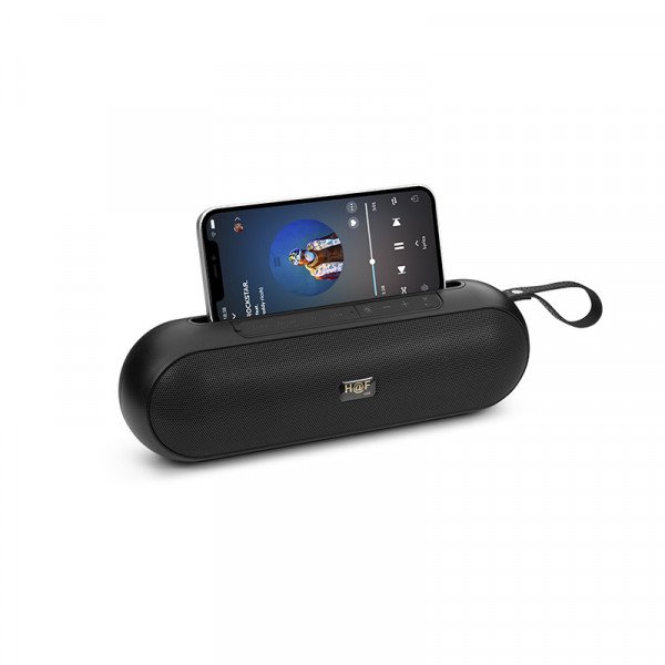 Wholesale Large Light Panel Long Bar Portable Bluetooth Stereo Speaker HFU20 for Phone, Device, Music, USB (Black)