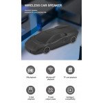 Wholesale Luxury Sports Car Design Portable Bluetooth Speaker with Wireless Audio System for Outdoor Entertainment HFF121 for Universal Cell Phone And Bluetooth Device (Black)