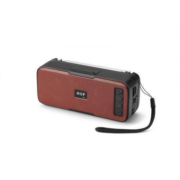 Wholesale Solar Charge Energy Outdoor Flash Light Portable Bluetooth Speaker HFU43 for Phone, Device, Music, USB (Red)