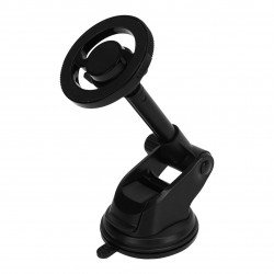 Magnetic Suction Cup Car Phone Mount with Adjustable Height and Flexible Viewing Angles (Black) Magnetic Suction Cup Car Phone Mount with Adjustable Height and Flexible Viewing Angles (Black)