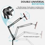 Wholesale 360-degree Adjustable Tablet Phone Holder Mount Long Overhead Floor Stand for Universal Cell Phone And Bluetooth Device (Black)