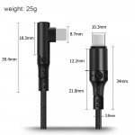 Wholesale USB C to iPhone Lighting Cable: Right Angle, Fast Charging, 90° Nylon Braided L-Shaped PD 20W for Universal iPhone and iPad Devices (Black)