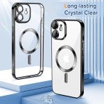 Wholesale Premium Chrome Design Transparent Magnetic Ring Case with Camera Protection for Apple iPhone 11 [6.1] (Black)