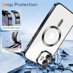 Wholesale Premium Chrome Design Transparent Magnetic Ring Case with Camera Protection for Apple iPhone 11 [6.1] (Black)