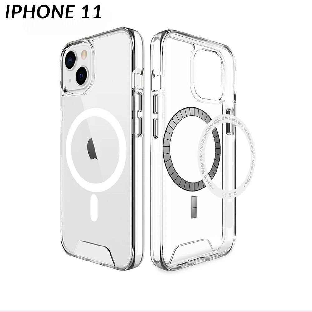 Wholesale iPhone 11 (6.1in) Clear Dual Defense Case (Red)
