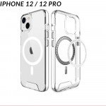 Wholesale Crystal Clear Transparent Slim Magnetic Cover Case Magsafe Compatible for Apple iPhone 12 / 12 Pro 6.1 (Clear)