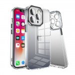 Transparent Armor Clear Gradient Color Cover Case for Apple iPhone 13 [6.1] (Black)