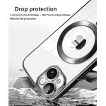 Wholesale Premium Chrome Design Transparent Magnetic Ring Case with Camera Protection for Apple iPhone 13 [6.1] (Black)