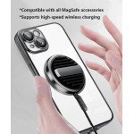 Wholesale Premium Chrome Design Transparent Magnetic Ring Case with Camera Protection for Apple iPhone 13 [6.1] (Black)