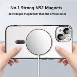 Wholesale Premium Chrome Design Transparent Magnetic Ring Case with Camera Protection for Apple iPhone 13 [6.1] (Black)