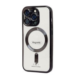 Premium Chrome Design Transparent Magnetic Ring Case with Camera Protection for Apple iPhone 13 Pro Max (Black) Premium Chrome Design Transparent Magnetic Ring Case with Camera Protection for Apple iPhone 13 Pro Max (Black)