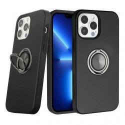 Glossy Dual Layer Armor Hybrid Stand Metal Plate Flat Ring Case for Apple iPhone 12 Pro Max 6.7 (Black) Glossy Dual Layer Armor Hybrid Stand Metal Plate Flat Ring Case for Apple iPhone 12 Pro Max 6.7 (Black)