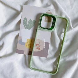 Chrome Button Transparent Slim Edge Bumper Strong Armor Protection Cover Case for Apple iPhone 15 Plus (Green) Chrome Button Transparent Slim Edge Bumper Strong Armor Protection Cover Case for Apple iPhone 15 Plus (Green)