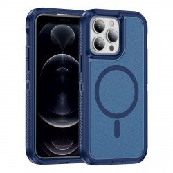 Heavy Duty Rugged Guardian Defender Armor Protection Magsafe Case for Apple iPhone 14 Pro Max (Blue)