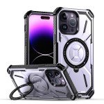 Wholesale Heavy Duty Rugged Tech Armor Defender Case With Magsafe Circle Kickstand for iPhone 14 Pro Max 6.7 (Purple)