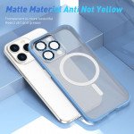 Wholesale Transparent Slim Matte Chrome Button Magnetic Ring Charging Cover Case With Built-in Camera Lens Cover for iPhone 14 Pro Max 6.7 (Purple)