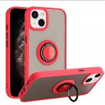 Wholesale Tuff Slim Armor Hybrid Ring Stand Case for Apple iPhone 15 (Red)