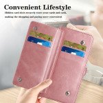 Wholesale Premium PU Leather Folio Wallet Front Cover Case with Card Holder Slots and Wrist Strap for Apple iPhone 15 (Navy Blue)