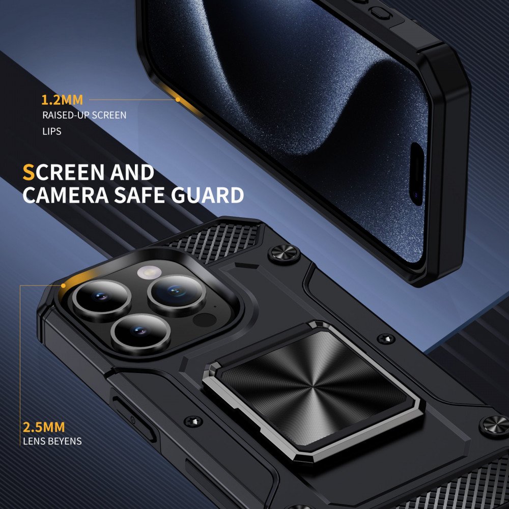 Wholesale Dual Layer Rotating Cube Ring Holder Kickstand Case with Car Mount Plate for