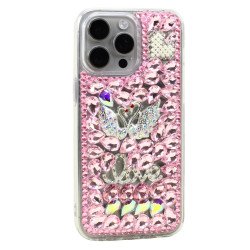 Luxury Diamond Crystal Rhinestone Glitter Shiny Sparkle Cover Case for Apple iPhone 15 Pro (Pink Swan) Luxury Diamond Crystal Rhinestone Glitter Shiny Sparkle Cover Case for Apple iPhone 15 Pro (Pink Swan)