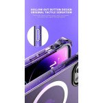 Wholesale Slim Transparent Shockproof Corner Bumper Protection Magnetic Magsafe Circle Cover Case for Apple iPhone 15 Pro Max (Purple)