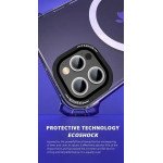 Wholesale Slim Transparent Shockproof Corner Bumper Protection Magnetic Magsafe Circle Cover Case for Apple iPhone 15 (Blue)
