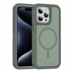 Wholesale Heavy Duty Rugged Guardian Defender Armor Protection Magsafe Case for Apple iPhone 15 Pro Max (Green)