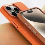 Wholesale Slim PU Leather Luxury Shockproof Magsafe Compatible Protective Cover Phone Case for Apple iPhone 15 Pro Max (Black)