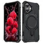 Wholesale Full Body Super MagSafe Military Grade Protection Heavy Duty Shockproof Case for Apple iPhone 16 Plus (Black)