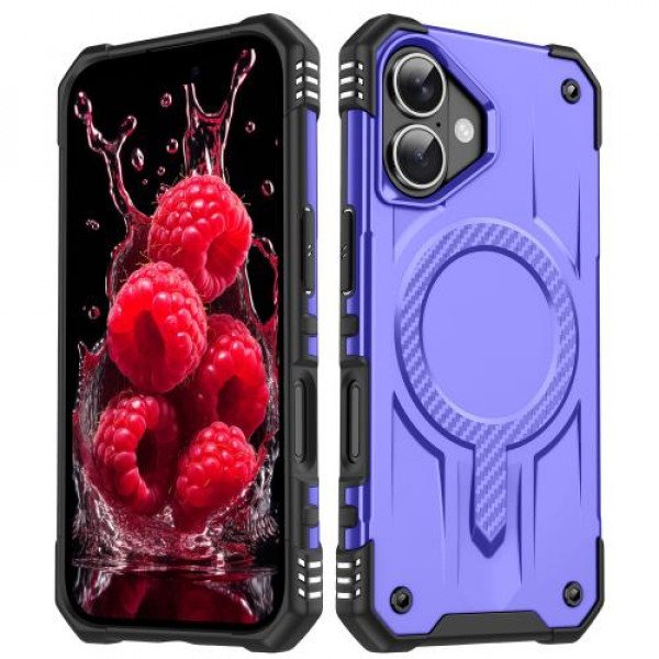 Wholesale Full Body Super MagSafe Military Grade Protection Heavy Duty Shockproof Case for Apple iPhone 16 (Purple)