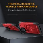 Wholesale Full Body Magnetic MagSafe Military-Grade Shockproof Protective Case with Kickstand for Apple iPhone 16 (Red)