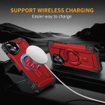 Wholesale Full Body Magnetic MagSafe Military-Grade Shockproof Protective Case with Kickstand for Apple iPhone 16 (Red)