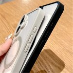 Wholesale Crystal Clear Magnetic Ring Protective Armor Case with MagSafe Technology for Apple iPhone 16 (Red)