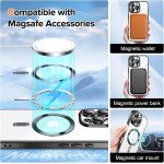 Wholesale Premium Chrome Design Transparent Magnetic Ring Case with Camera Protection for Apple iPhone 16 Pro (Silver)