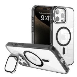 Clear Magnetic Case with Camera Protection Kickstand Military-Grade Drop Protection for Apple iPhone 16 (Black) Clear Magnetic Case with Camera Protection Kickstand Military-Grade Drop Protection for Apple iPhone 16 (Black)