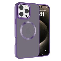 Magnetic MagSafe Armor Case with Stainless Steel Protection for Enhanced Durability and Sleek Design for iPhone 16 Pro (Purple) Magnetic MagSafe Armor Case with Stainless Steel Protection for Enhanced Durability and Sleek Design for iPhone 16 Pro (Purple)