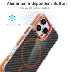 Wholesale Carbon Fiber Style Neon Bumper Magnetic Protective Cover Case for iPhone 16 Plus (Black)