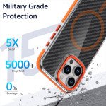 Wholesale Carbon Fiber Style Neon Bumper Magnetic Protective Cover Case for iPhone 16 Plus (Black)