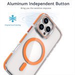 Wholesale Crystal Clear Magnetic MagSafe Kickstand Case with Camera Lens Protection for iPhone 16 Pro Max (Blue)