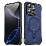 Wholesale Full Body Super MagSafe Military Grade Protection Heavy Duty Shockproof Case for Apple iPhone 16 Pro (Navy Blue)
