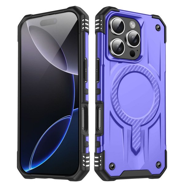 Wholesale Full Body Super MagSafe Military Grade Protection Heavy Duty Shockproof Case for Apple iPhone 16 Pro Max (Purple)
