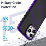 Wholesale Matte Finish Magnetic Magsafe Compatible Camera Lens Protection Kickstand Cover Case for iPhone 16 (Black)