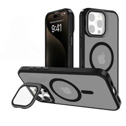 Premium Protection Matte Finish Magnetic Case with Camera Lens Protection & Kickstand for Apple iPhone 16 Pro (Black) Premium Protection Matte Finish Magnetic Case with Camera Lens Protection & Kickstand for Apple iPhone 16 Pro (Black)