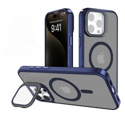 Premium Protection Matte Finish Magnetic Case with Camera Lens Protection & Kickstand for Apple iPhone 16 Pro Max (Navy Blue) Premium Protection Matte Finish Magnetic Case with Camera Lens Protection & Kickstand for Apple iPhone 16 Pro Max (Navy Blue)