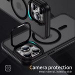 Wholesale Premium Matte Finish Magnetic Super Magsafe Camera Protection Lens Kickstand Case for Apple iPhone 16 Pro Max (Blue)