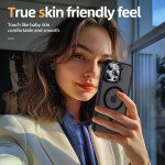 Wholesale Premium Matte Finish Magnetic Super Magsafe Camera Protection Lens Kickstand Case for Apple iPhone 16 Pro Max (Blue)