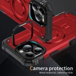 Wholesale Full Body Magnetic MagSafe Military-Grade Shockproof Protective Case with Kickstand for Apple iPhone 16 Pro Max (Red)
