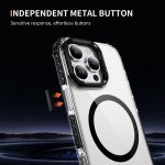 Wholesale Transparent Super MagSafe Bumper Case with Lens Kickstand Camera Protection for Apple iPhone 16 Pro Max (Black)