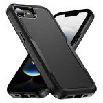 Wholesale Heavy Duty Strong Armor Hybrid Trailblazer Case Cover for Apple iPhone 16e (Black)